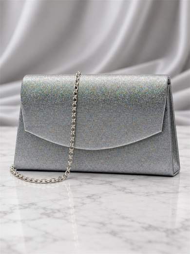 MICHELLE MOON Pochette Grigia Glitterata da Cerimonia HL3569-GRIGIO