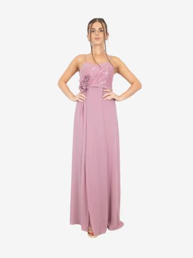 Tuta Elegante da Cerimonia con Pantalone e Gonna in Chiffon