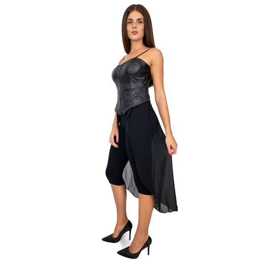 Top Ecopelle da Sera con Spalline Regolabili Elegante e Sexy