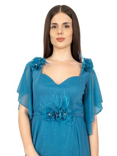 Tuta da Cerimonia Elegante Glitterata Donna Taglie Forti