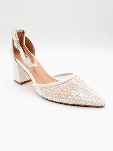 Décolleté da sposa bianca tacco 7 cm