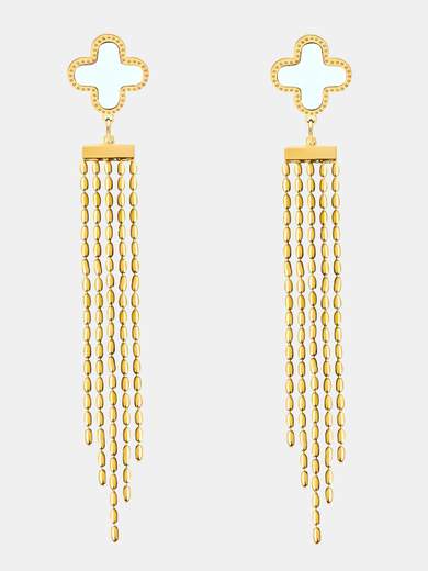 Strabello Bijoux Orecchini a frange in acciaio placcato oro 18K 87822-0