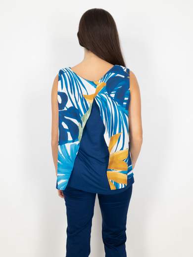 Top Donna Sottogiacca Smanicato In Viscosa A Girocollo