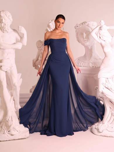 Fabiana Ferri Abito Monospalla Lungo a Sirena con Gonna Staccabile 31251