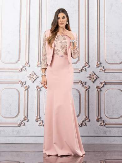 JEAN CRYÒ Abito Lungo a Sirena con Giacca e Corpetto in Paillettes 35484