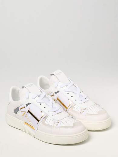 Valentino Sneakers In Vitello E Nastri Eco Pelle Donna VWOSOV66KIGV22