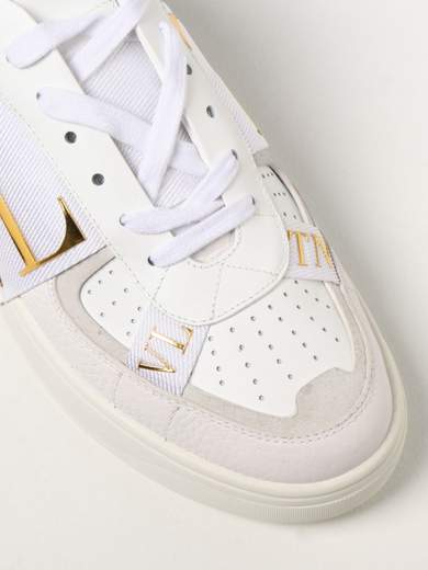 Valentino Sneakers In Vitello E Nastri Eco Pelle Donna VWOSOV66KIGV22