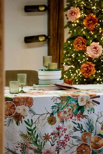 MAISON SUCREE TOVAGLIA BIANCHERIA TAVOLA - ARANCIA E CANNELLA TOVAGLIA X18