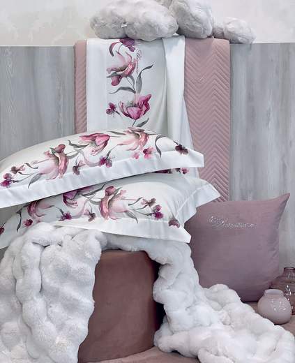 BLUMARINE  LENZUOLA BIANCHERIA LETTO - LENZUOLA FLEURETTE MATRIMONIALE