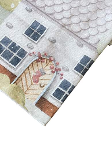 MAISON SUCREE RUNNER BIANCHERIA TAVOLA - BORGO NATALE RUNNER