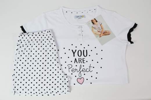 NOIDINOTTE FA7019 PIGIAMA BIANCO