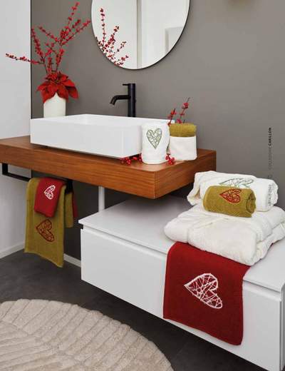 MAISON SUCREE ASCIUGAMANI BIANCHERIA BAGNO - CARILLON SET 1+1