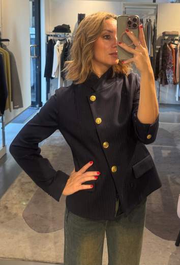 Blazer Gessato Monopetto Kartika