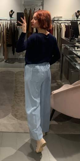 Pantalone Cropped In Chambry Lyocell Kartika