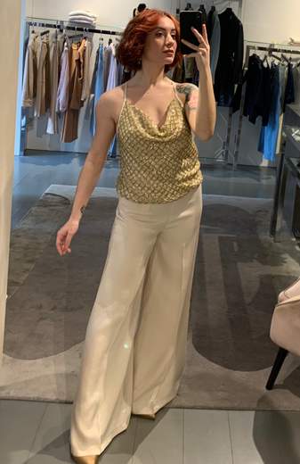 Top Paillettes Oro Anitie