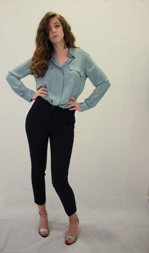 Pantaloni A Sigaretta In Tessuto Tecnico Kartika