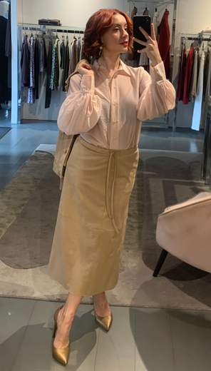 Gonna In Finta Pelle Di Camoscio Kartika