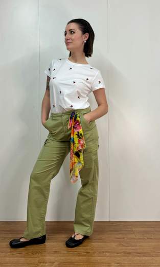 Pantalone Cargo Con Foulard Kartika