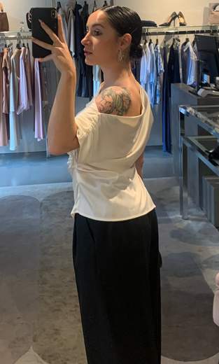 Top Asimmetrico In Raso Kartika