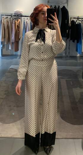 Pantaloni Palazzo A Pois Giorgia Plus