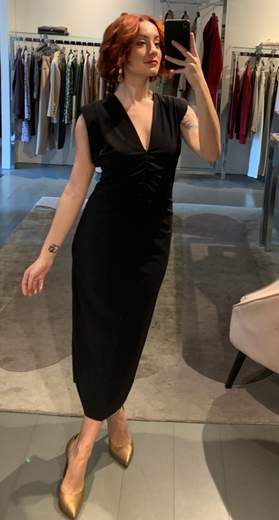 Abito Tubino Tessuto Tecnico Veronique Roses