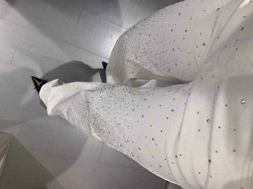 Jeans Palazzo Con Strass Much Money