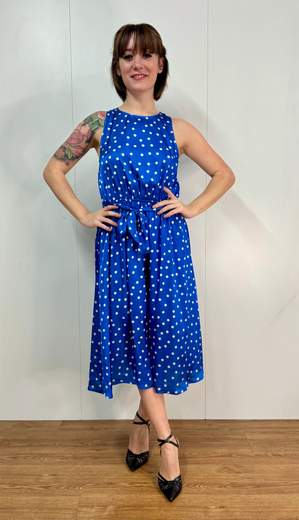 Abito Smanicato Raso Pois Kartika