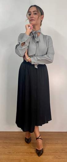 Camicia Misto Seta Con Nastro Kartika