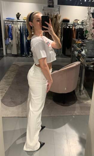 Jeans Palazzo Con Strass Much Money