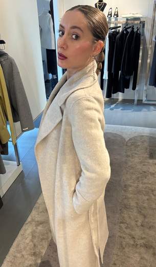 Cappotto Double MIsto Lana Con Spacchi Kartika
