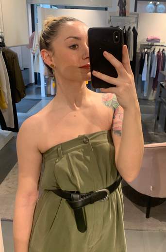 Tuta Over Tencell Verde Kiki Six