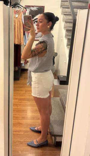 Short Bianco Sfilacciato Infinito C