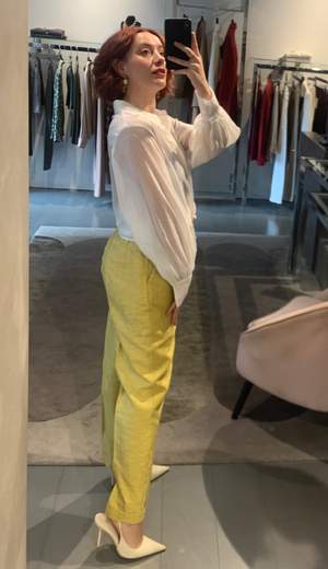 Pantaloni Sigaretta Lino Kartika