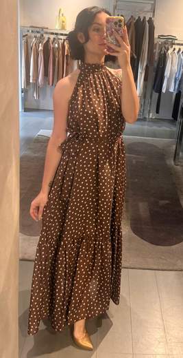 Abito Lungo A Pois Kartika