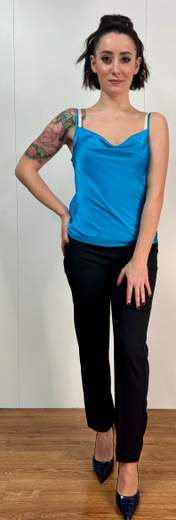 Top Spallina Sottile In Raso Kartika