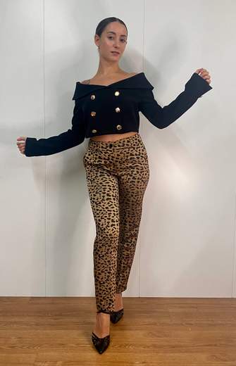 Giacchina Con Scollo A Barchetta E Bottoni Oro Giovanni De Fazio