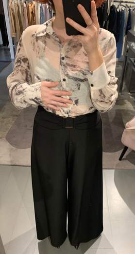 Pantaloni Larghi Elasticizzati Con Fibbia Metallica Giorgia Plus