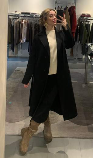 Cappotto A Vestaglia In Lana Veronique Roses