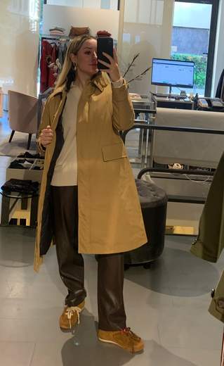 Cappottino Imbottito Colore Senape Veronique Roses