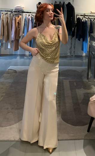 Pantaloni Palazzo Laminati Giorgia Plus