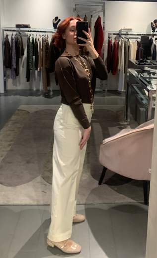 Pantalone Cropped In Tela Cotone Kartika