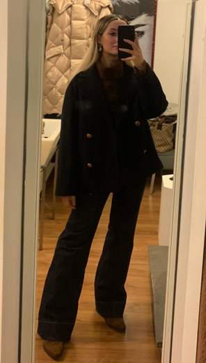 Giaccone In Panno Misto Lana Kartika