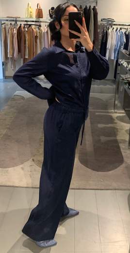 Pantaloni Dritti In Lino Con Colisse Riva Tricot