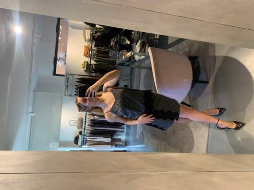 Minigonna A Pois Con Pizzo Maryley