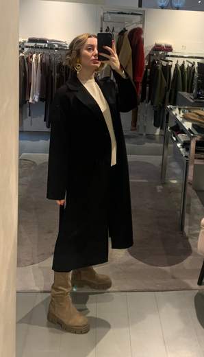 Cappotto A Vestaglia In Lana Veronique Roses