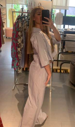 Camicia Corta A Righe Kiki Six