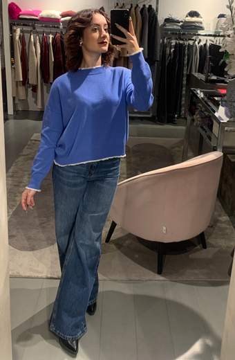 Maglia Tinta Unita Con Bordino Boeme