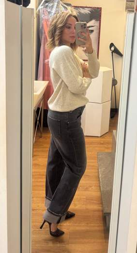 Jeans Straight Leg Con Risvolto Kartika