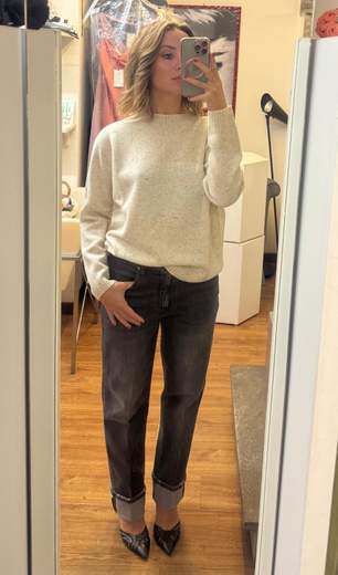 Jeans Straight Leg Con Risvolto Kartika