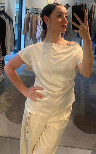 Top Asimmetrico In Raso Kartika